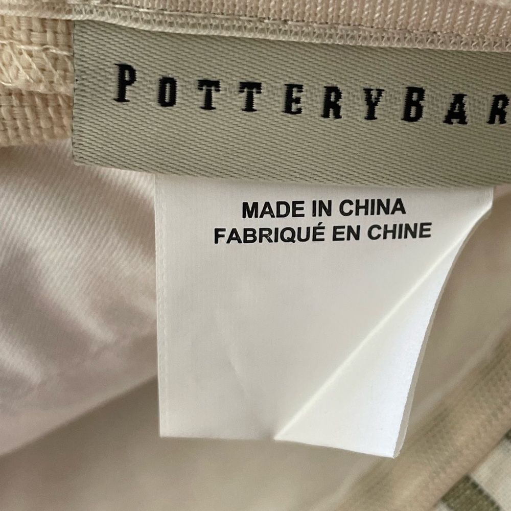 POTTERY BARN LINEN COTTON EMBROIDERED THROW PILLOW 16x26 - Picture 12 of 16